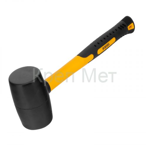 Киянка резиновая, 24 oz, черная резина, фибергласовая рукоятка Denzel