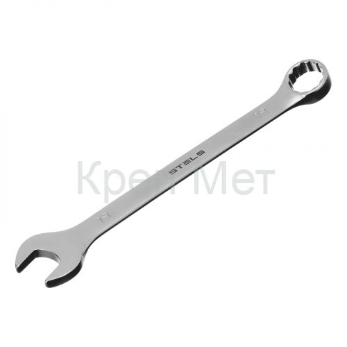 Ключ комбинированный, 19 мм, CrV, матовый хром Stels