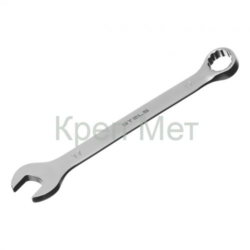 Ключ комбинированный, 17 мм, CrV, матовый хром Stels