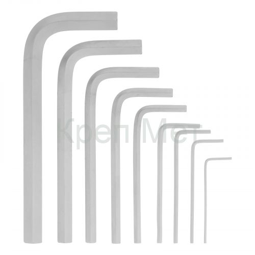 Набор ключей имбусовых HEX, 1.5-10 мм, CrV, 9 шт, коротких, с сатиновым покрытием Matrix