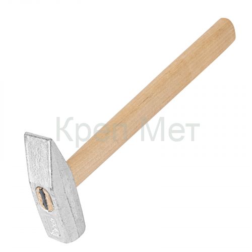 Молоток слесарный, 800 г, квадратный боек, деревянная рукоятка