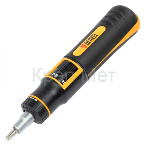 Отвертка реверсивная с револьверным механизмом, 11 шт, сталь S2  Denzel