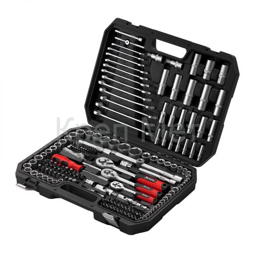 Набор инструментов, 1/2", 3/8", 1/4", пластиковый кейс 215 предметов MTX