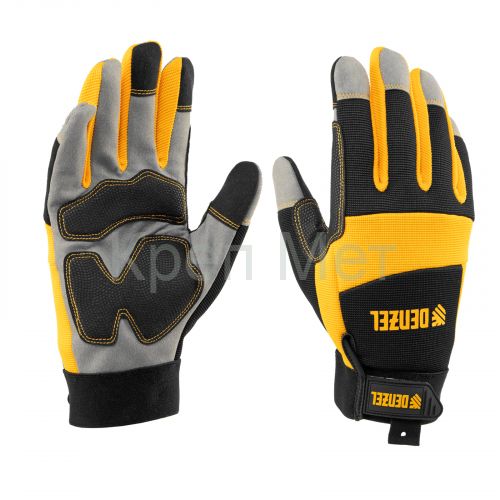 Перчатки универсальные, усиленные, размер 9 Denzel