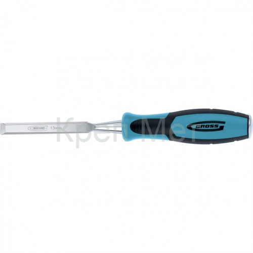 Долото-стамеска Piranha, 13 мм, двухкомпонентная эргономичная рукоятка Gross