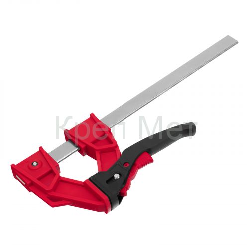 Струбцина реечная быстрозажимная, усиленная, пластиковый корпус рычажно-храповой механизм, 250 х 100 х 401 мм, штанга 5 х 22 мм Matrix