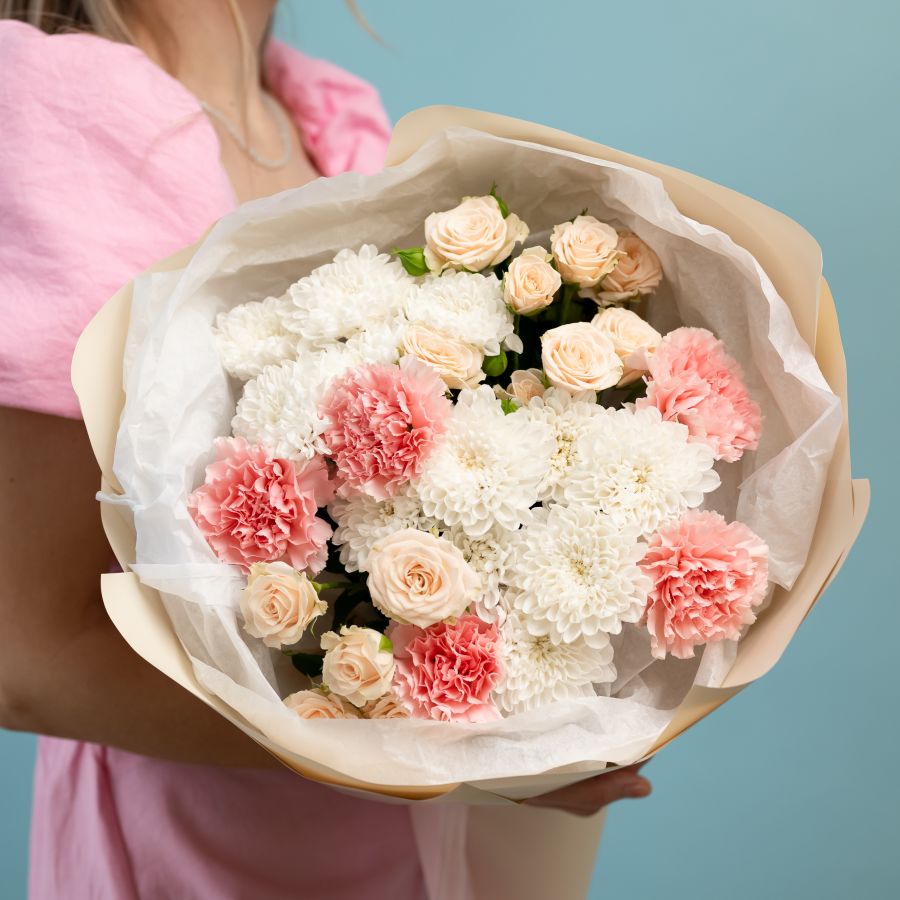 Букет с диантусами