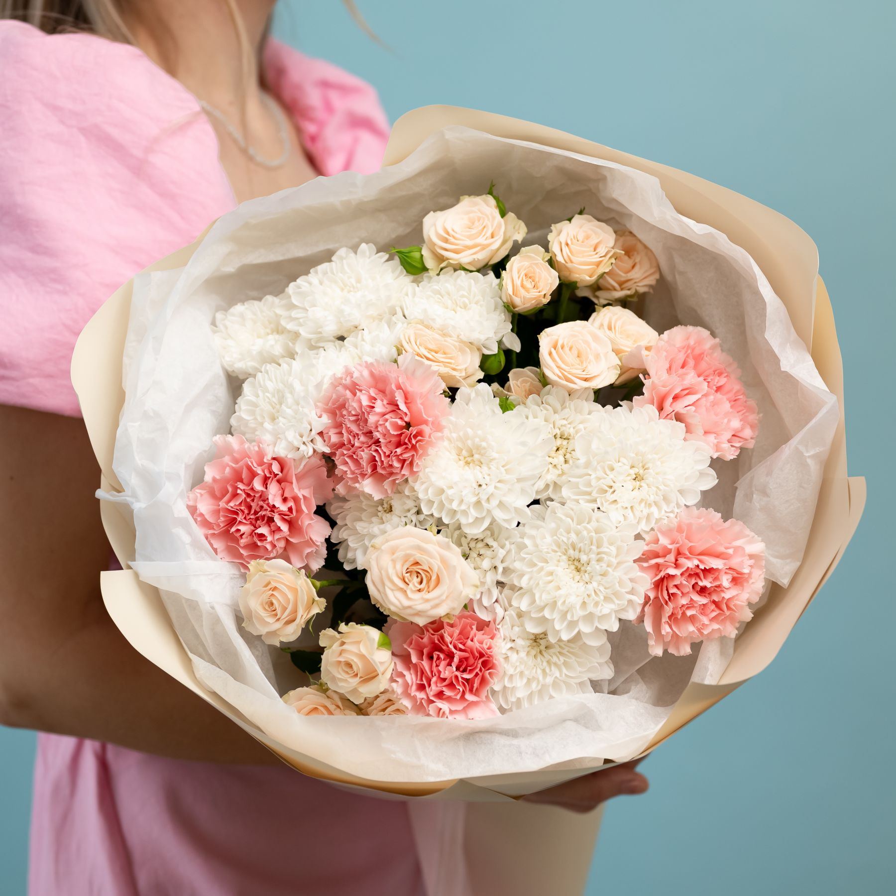 Букет с диантусами Букет с диантусами