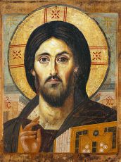 Икона Христос Пантократор Синайский (Премиум UV-печать)(ЮДД-718)