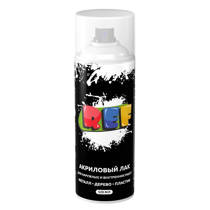 REF Акриловый лак, цвет прозрачный, матовый, аэрозоль, объем 520мл.