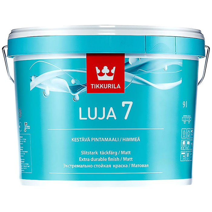 Tikkurila Luja Extra 7 краска для влажных помещений антигрибковая акриловая матовая база A 9л
