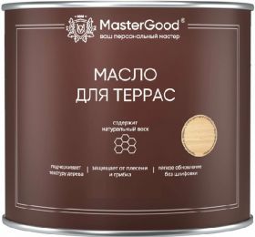 Масло для Террас Master Good 2л Деревозащитное, Орех для Внутренних и Наружных Работ / Мастер Гуд.