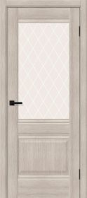 Межкомнатная Дверь с Экошпоном Bravo Прима-3 Cappuccino Melinga / White Сrystal 600х2000мм (полотно 1шт) / Браво