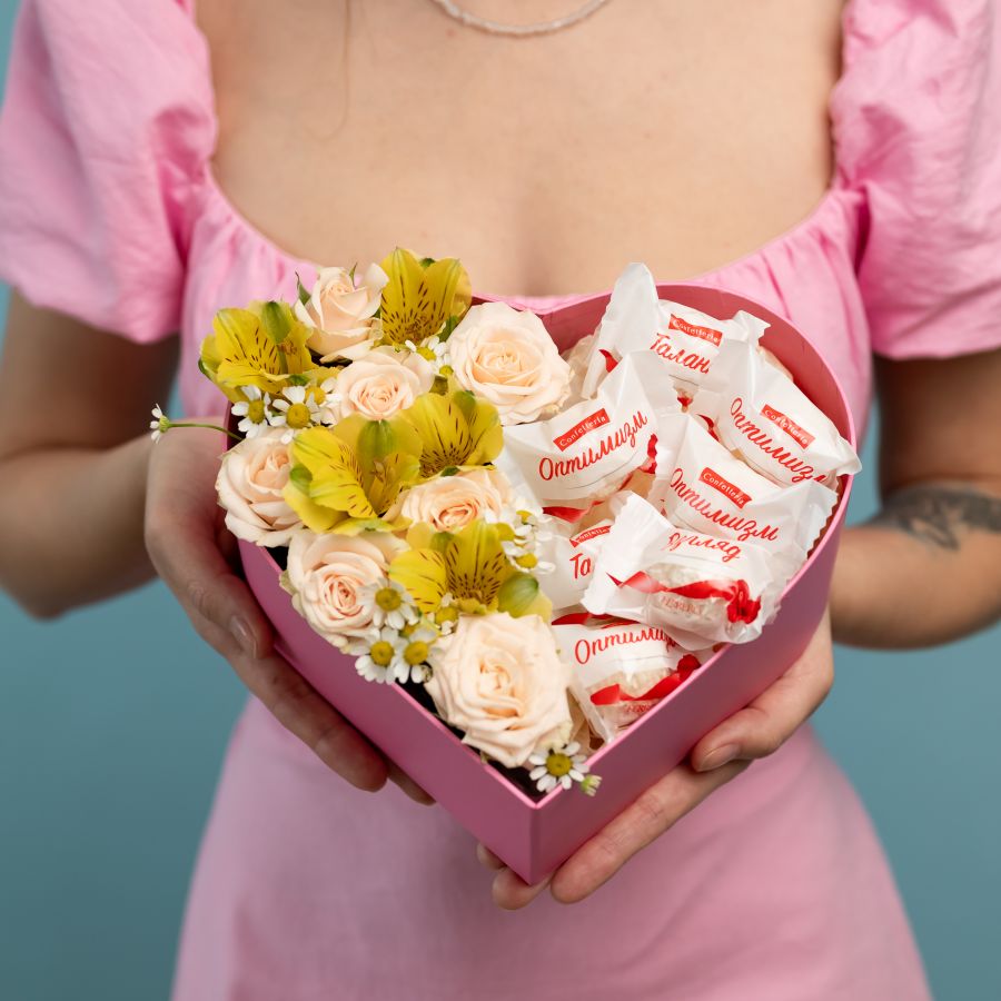 Коробка сердце размер S