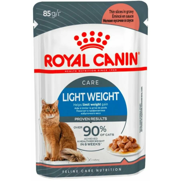 Влажный корм для кошек Royal Canin Light Weight кусочки в соусе 85гр