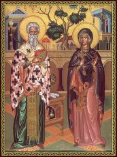 Икона Киприан и Иустина (Премиум UV-печать)(ЮДД-286)