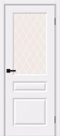 Межкомнатная Дверь Винил Bravo Скинни-15 White Pro / White Сrystal  / Браво