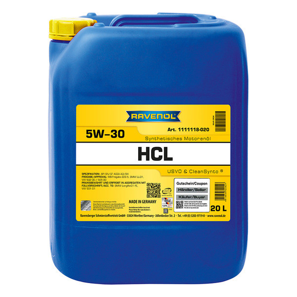 Ravenol HCL 5W-30, 20л