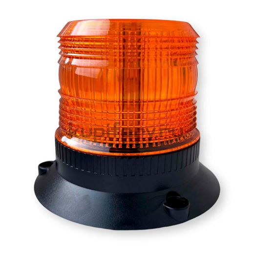 Проблесковый маяк светодиодный оранжевый без магнита 125мм 10-110V