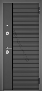 Стальная дверь " Мастино"  Trust Eco Антрацит букле / Белый софт