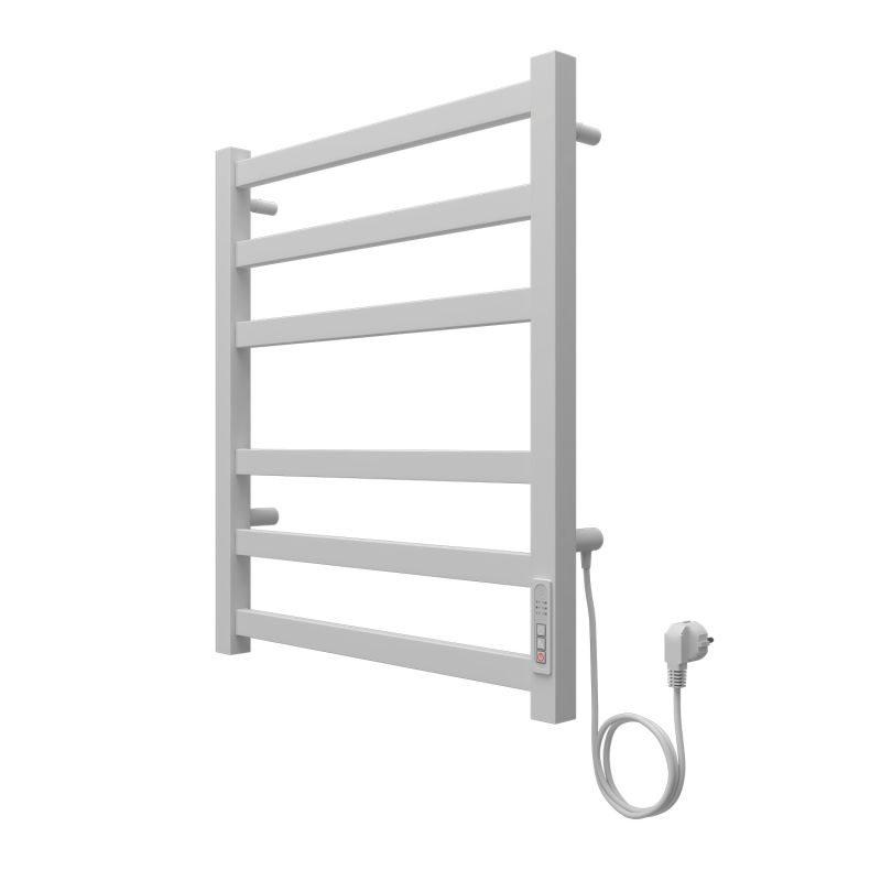 Полотенцесушитель электрический AZARIO PALERMO 500/600 квадрат, 6 секций, белый AZ83856W