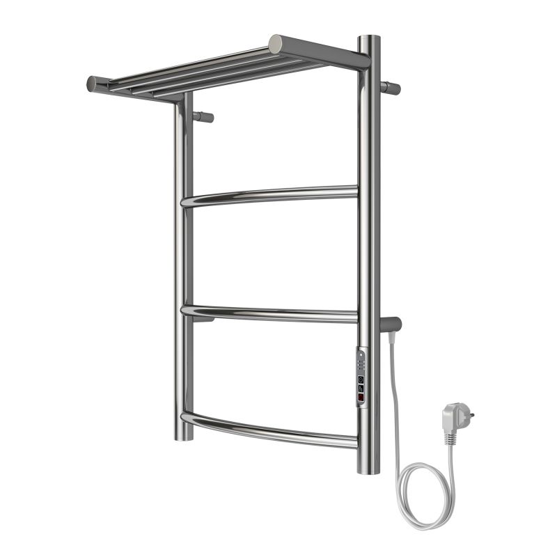 Полотенцесушитель электрический AZARIO VERONA 400/600 3 секции, с полкой, хром AZ04846P