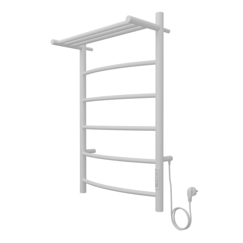 Полотенцесушитель электрический AZARIO VERONA 500/800 5 секций, с полкой, белый AZ04858PW