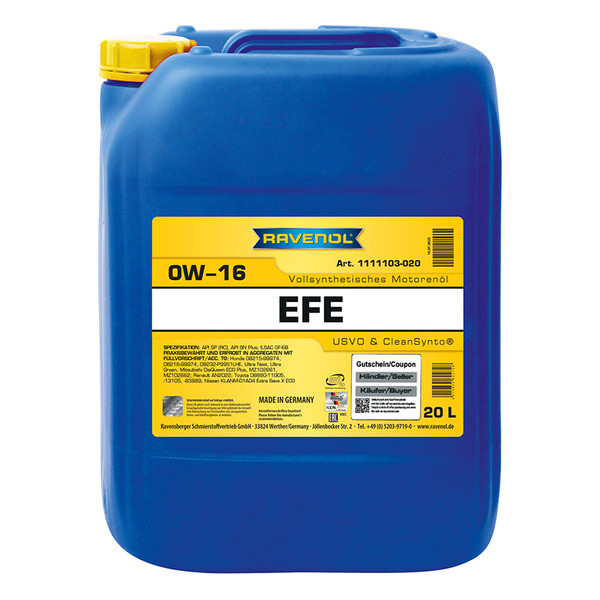 Ravenol EFE 0W-16, 20л