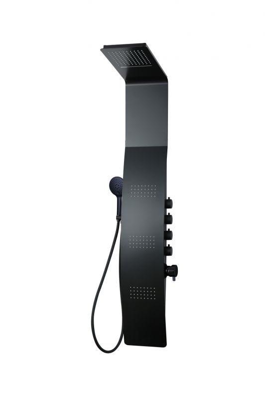 Душевая панель Taliente A04, алюминий, черный, без излива TA-G-A04Bb