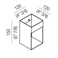 Полка для ванной подвесная Agape 369 A369203A схема 2
