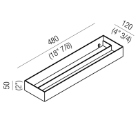 Полотенцедержатель подвесной Agape 369 A369208A 48 см схема 2