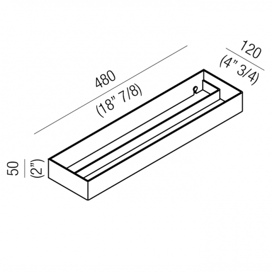 Полотенцедержатель подвесной Agape 369 A369208A 48 см схема 2