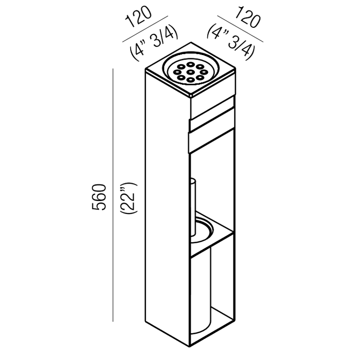 Стойка с аксессуарами подвесная Agape 369 A369216AZ ФОТО