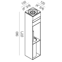 Стойка с аксессуарами подвесная Agape 369 A369216AZ схема 2