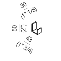 Крючок подвесной Agape 369 A369223A схема 2