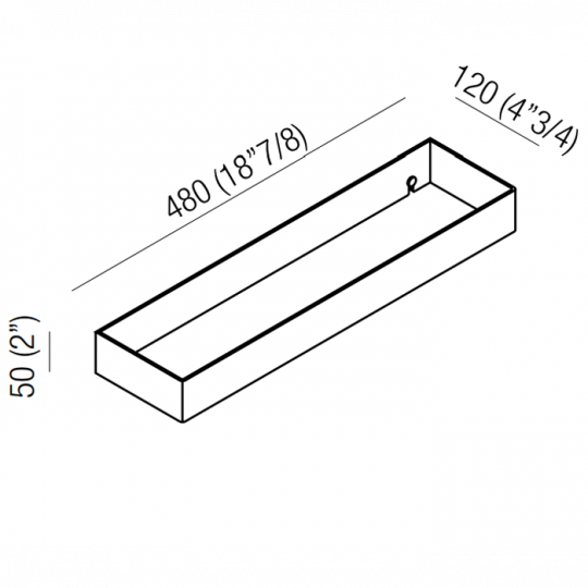 Полка для ванной подвесная Agape 369 A369233A схема 2