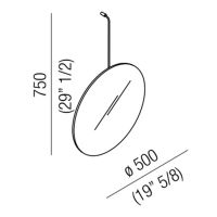 Круглое зеркало Agape Bucatini ABUC0178 50x75 см схема 2