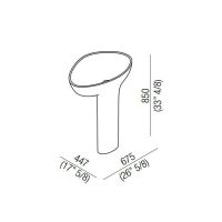 Напольная раковина Agape Drop ACER1099FZ 67x44 см схема 2