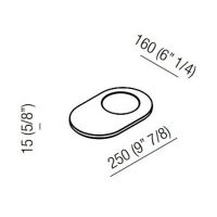 Мыльница настольная Agape Constellation ACOM0306NM 25x16x1,5 см схема 2