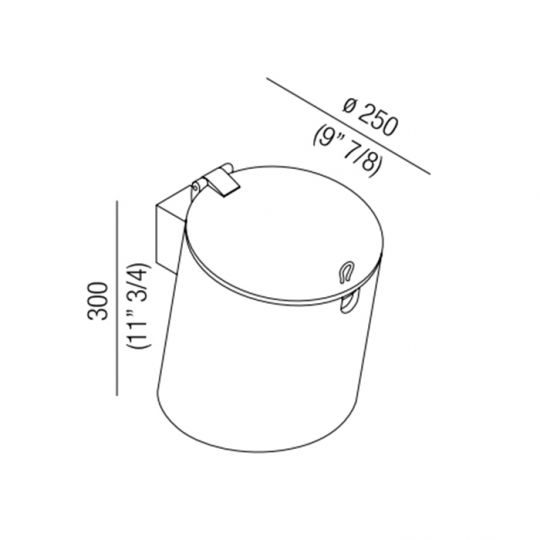 Корзина напольная Agape Midi Basket ACOM0601 25x25x30 см схема 2