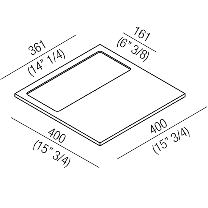 Мыльница настольная Agape Surf ACOM0626Z 40x40 см ФОТО
