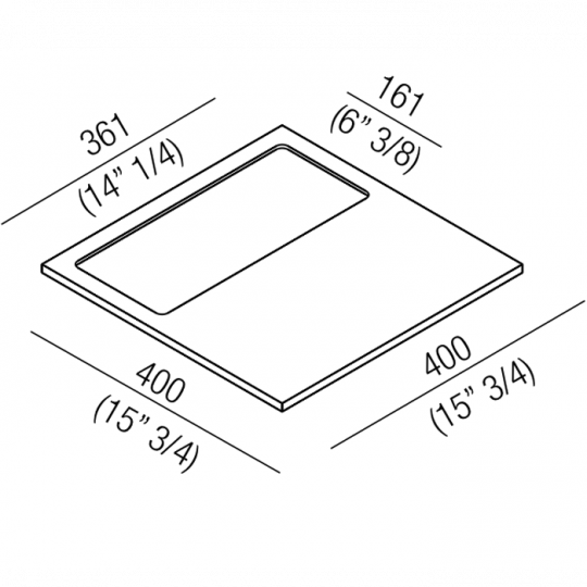Мыльница настольная Agape Surf ACOM0626Z 40x40 см схема 2 Мыльница настольная Agape Surf ACOM0626Z 40x40 см схема 2