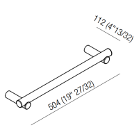 Полотенцедержатель подвесной Agape Dot line ADTL0450RT 50x11,2 см схема 2
