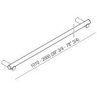 Поручень подвесной Agape Dot line ADTL2000RT 200 схема 2