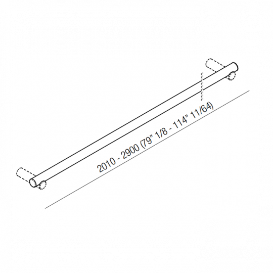 Поручень подвесной Agape Dot line ADTL3000RT 300 схема 2 Поручень подвесной Agape Dot line ADTL3000RT 300 схема 2