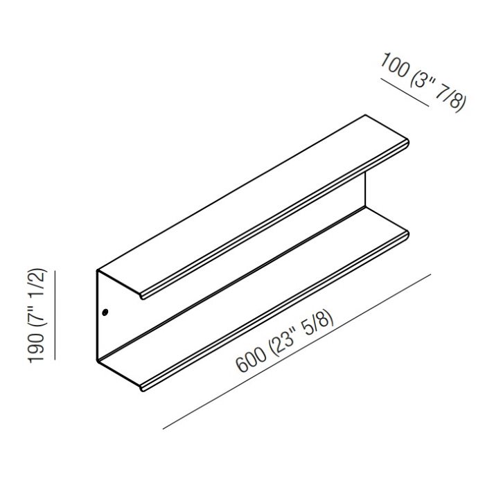 Полка для ванной подвесная Agape Mach 2 AMC20924SP 60x10x19 см ФОТО