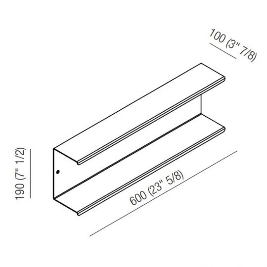Полка для ванной подвесная Agape Mach 2 AMC20924SP 60x10x19 см схема 2
