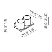 Стакан подвесной Agape Mach 2 AMC20929 20x10x6,3 см схема 2 Стакан подвесной Agape Mach 2 AMC20929 20x10x6,3 см схема 2