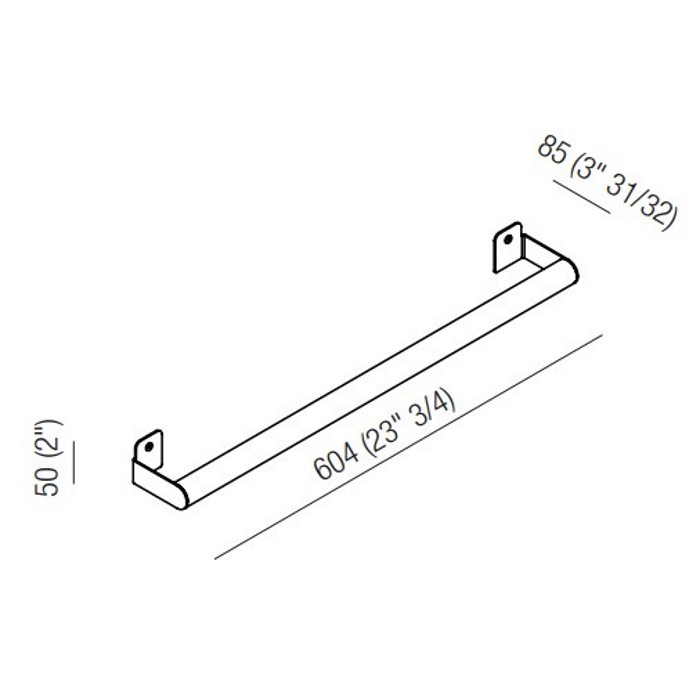 Полотенцедержатель подвесной Agape Mach 2 AMC20933 60,4 м ФОТО