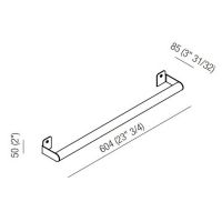 Полотенцедержатель подвесной Agape Mach 2 AMC20933 60,4 м схема 2 Полотенцедержатель подвесной Agape Mach 2 AMC20933 60,4 м схема 2